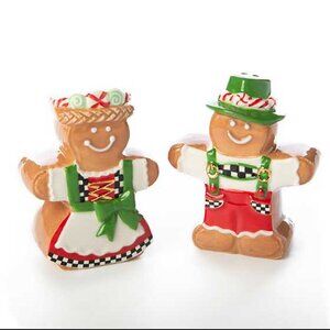 Mackenzie-Childs Candy Cottage Gingerbread Salt and Pepper Shakers